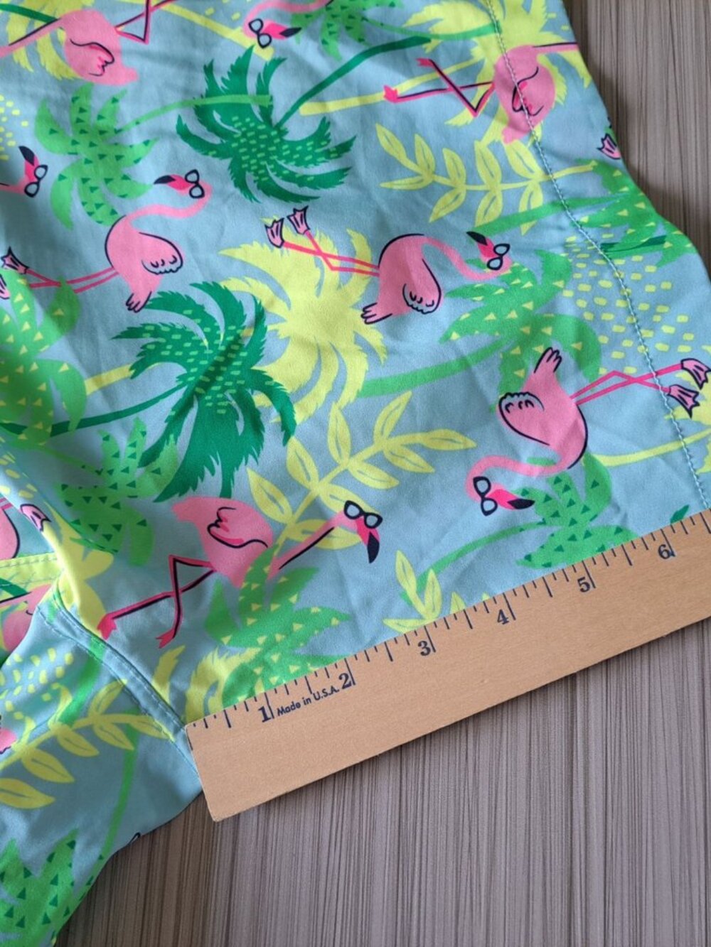Berkley Jensen Mens Flamingo Swim Trunks Elastic Waist Drawstring L Tropical - Picture 10 of 10